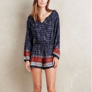 Anthropologie Lilka Nandini Printed Romper